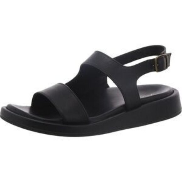 Vionic MADERA Black Leather Open Toe Slingback Ankle Strap Shoes 11 - Picture 1 of 11